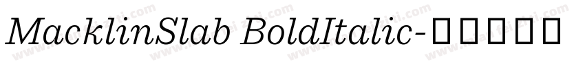 MacklinSlab BoldItalic字体转换